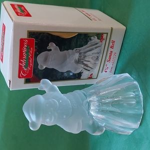 Celebrations Crystal Clear santa bell NIB